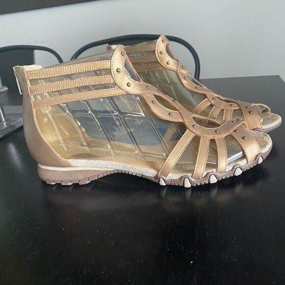 Women’s Skechers Strappy Sandal gold size 9 - Picture 3 of 7